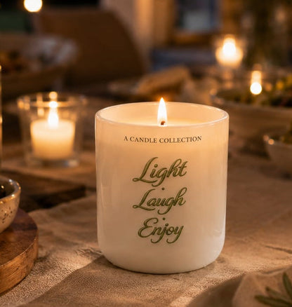 Light · Laugh · Enjoy Gift Candle