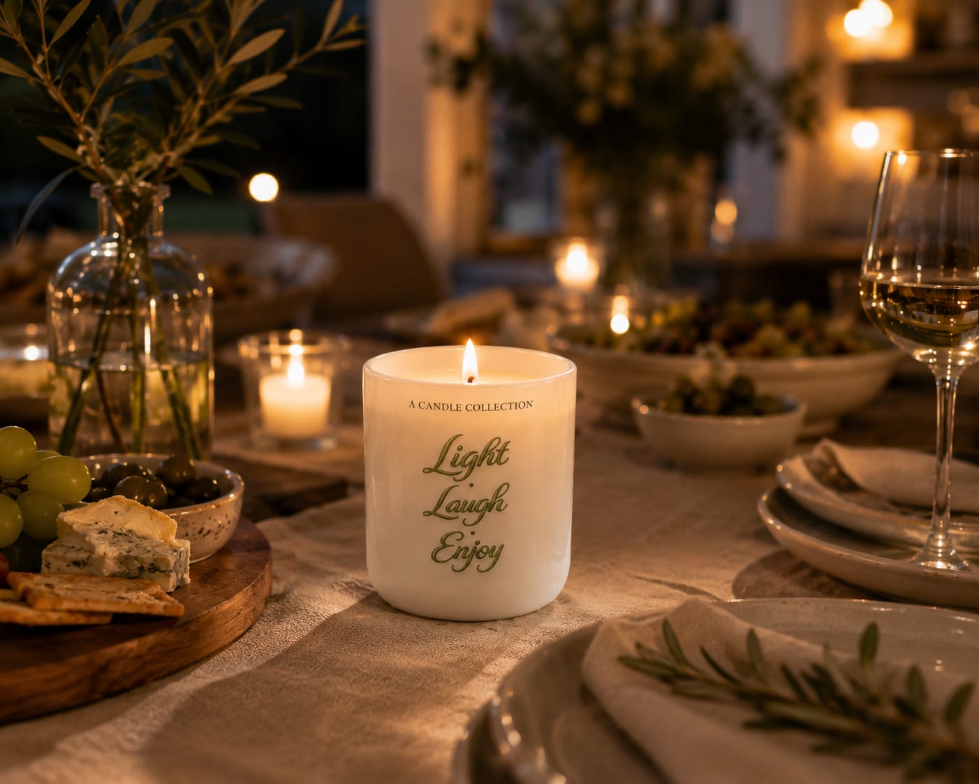 Light · Laugh · Enjoy Gift Candle