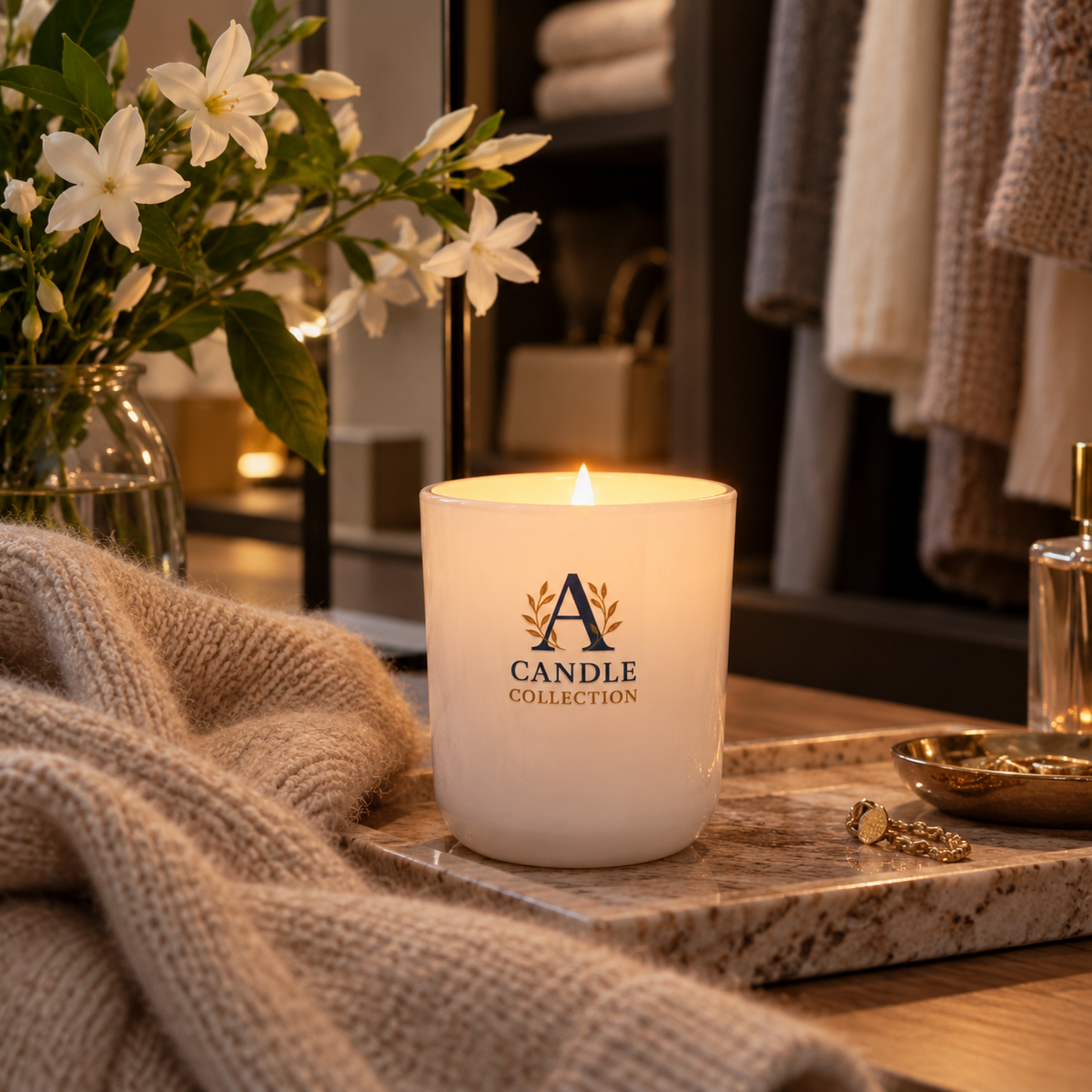 Quite Special scented candle with cashmere softness, magnolia and jasmine – A Candle Collection